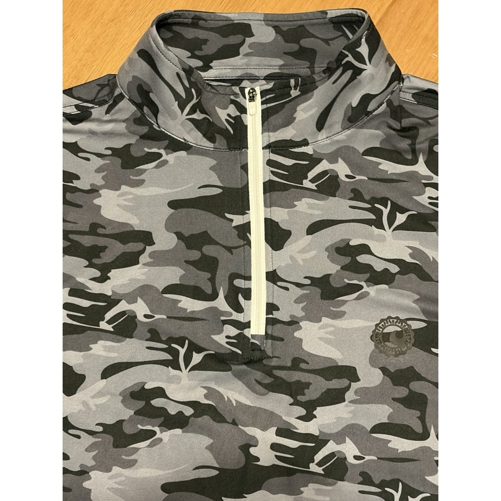Cisco Brewers Nantucket Sun Shirt 1/4 Zip Large Camo Fishing Beach UPF Cape Cod - Picture 6 of 12